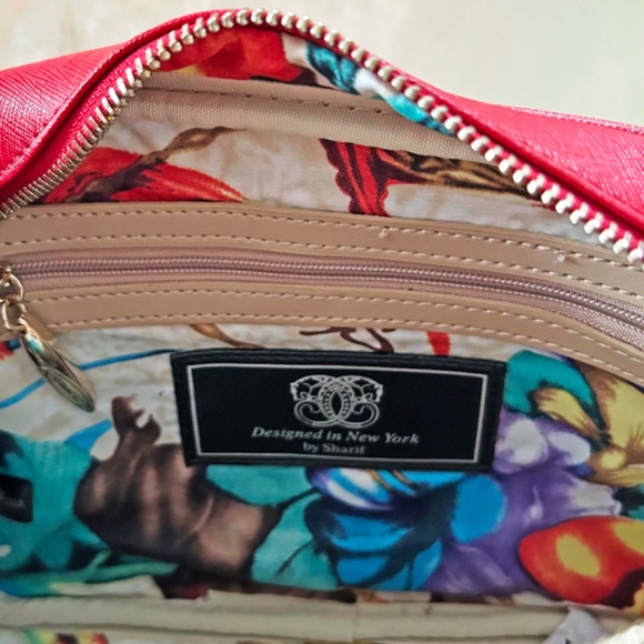 CROSSBODY, LEATHER, ANIMAL HAIR PRINT ON FLAP, RED, REMOVABLE/ADJUSTABLE BUCKLE - Picture 15 of 16